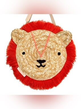Meri Meri Kids Straw Lion Crossbody Bag